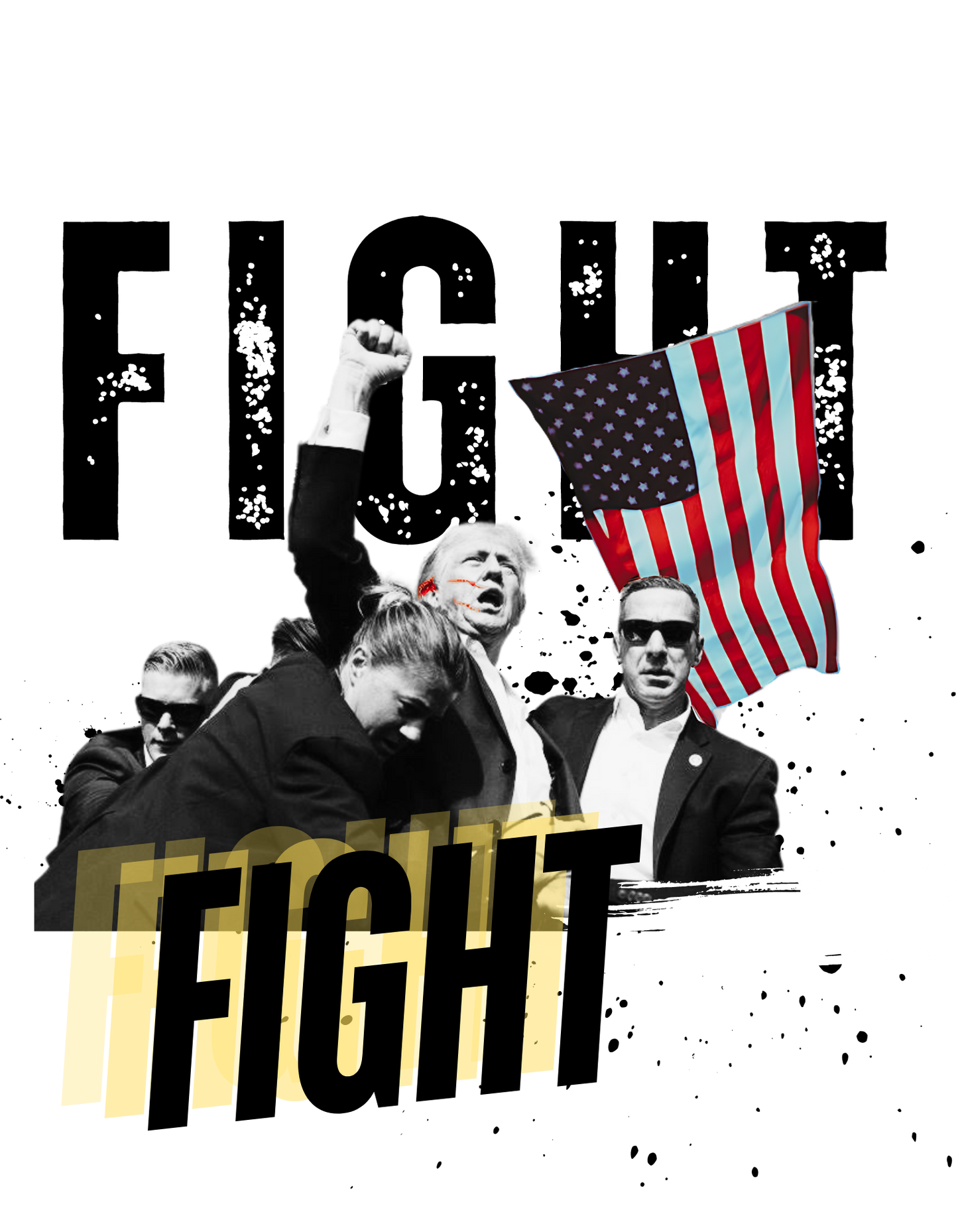 TRUMP Fight Fight White Soft Unisex T-Shirt