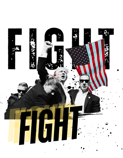 TRUMP Fight Fight White Soft Unisex T-Shirt