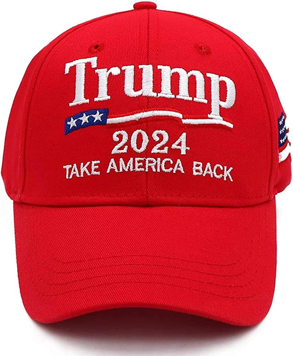 Trump 2024 Hat Keep America Great Take America Back Hat with USA Flag Embroidery Adjustable Baseball Cap